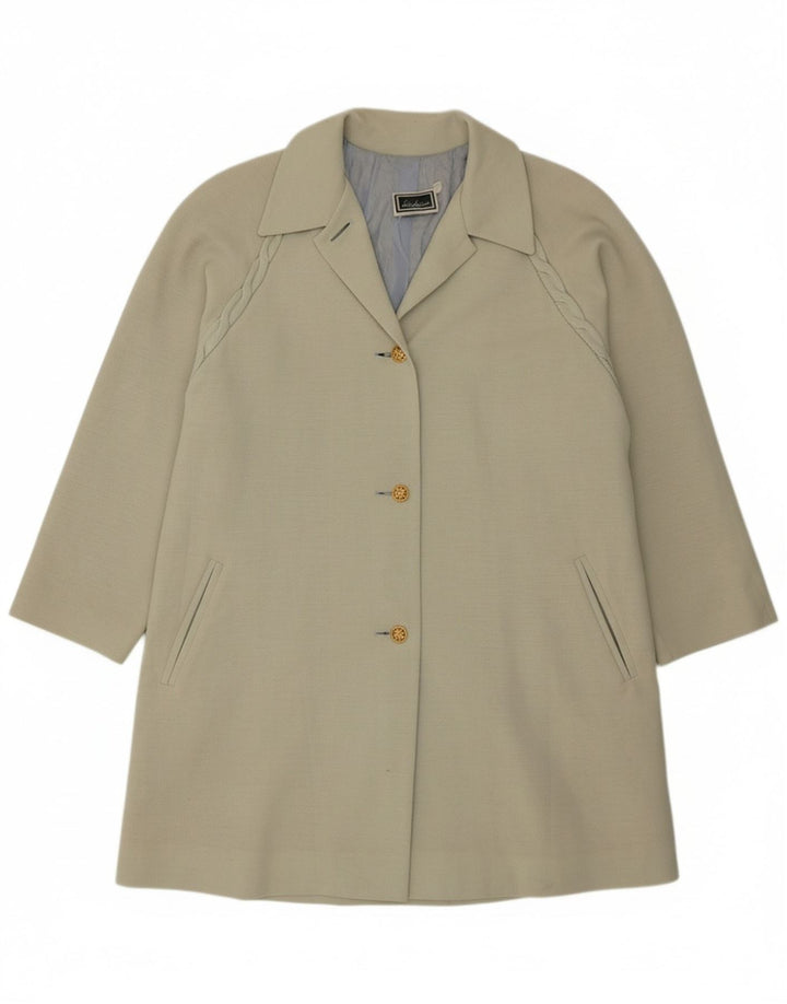 LUISA SPAGNOLI Sobretudo feminino oversized UK 14 cinza médio