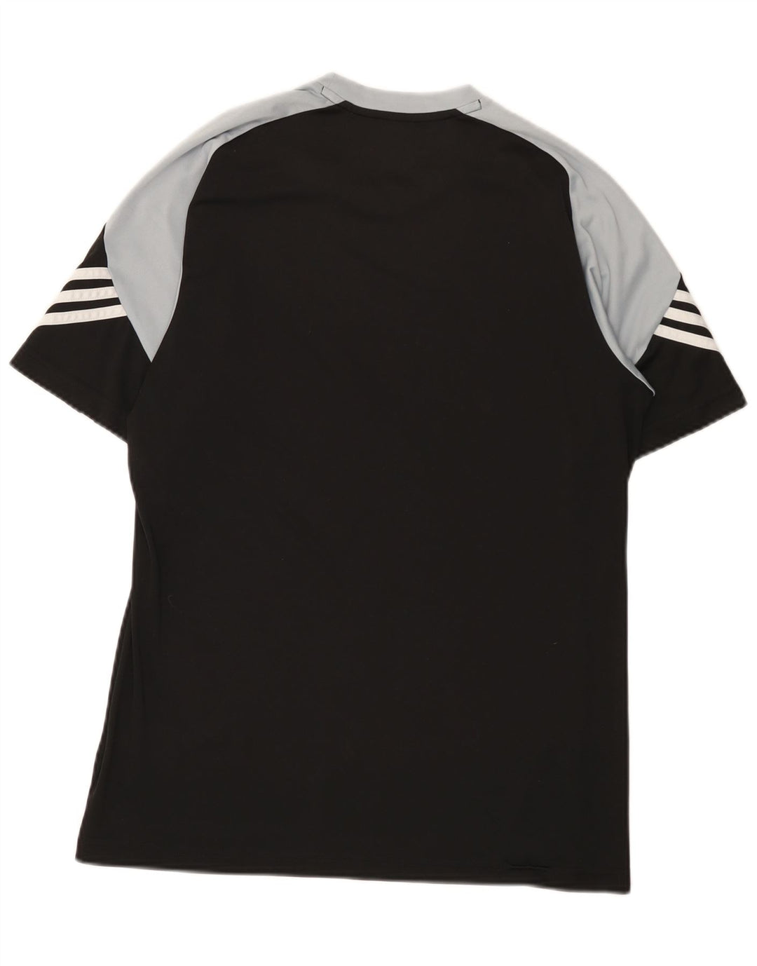 Adidas Mens Climalite Camiseta Top Médio Preto Colorblock Poliéster
