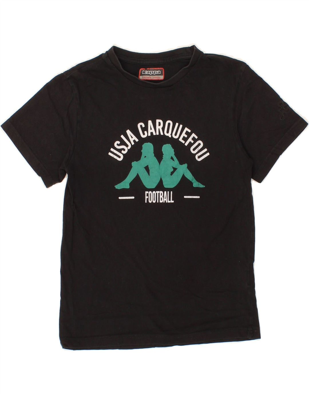 KAPPA Boys Graphic T-Shirt Top 9-10 Years Black Cotton Vintage Kappa and Second-Hand Kappa from Messina Hembry 