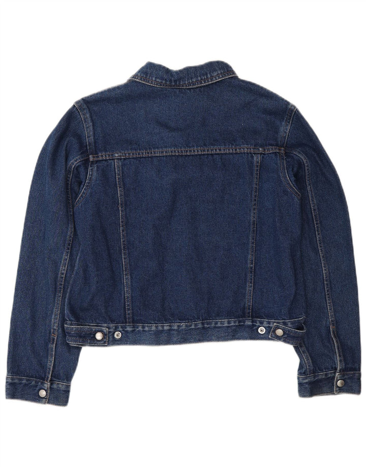 Jaqueta jeans Benetton Boys 9-10 anos grande algodão azul