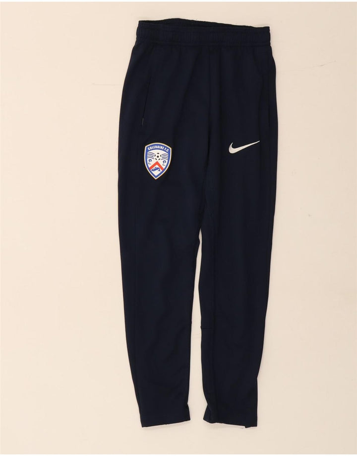 Calças de treino para meninas NIKE 8-9 anos pequenas azul marinho