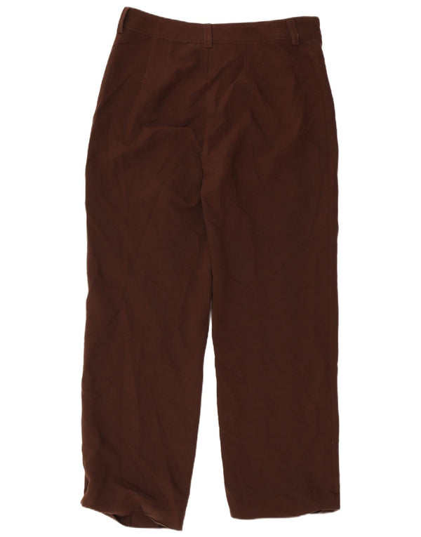 Calça feminina reta casual Zara XL W32 L32 marrom