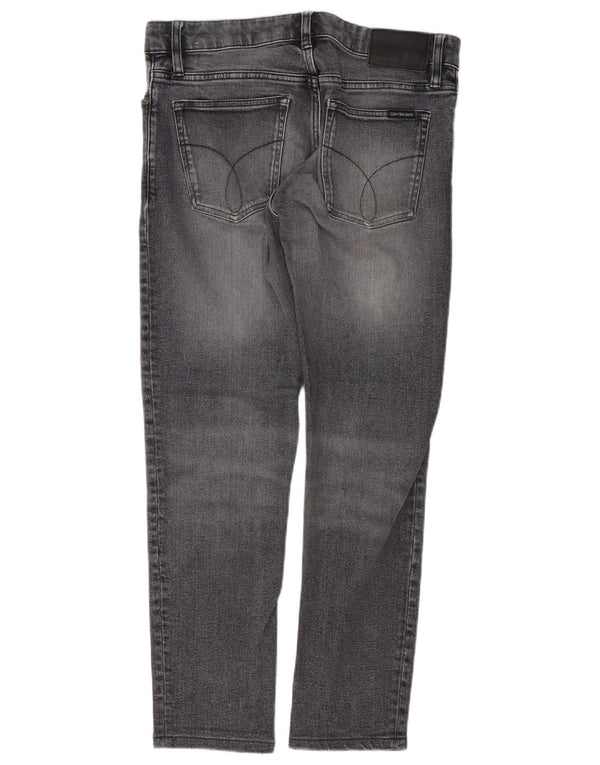 Calça jeans reta masculina CALVIN KLEIN W32 L28 algodão cinza