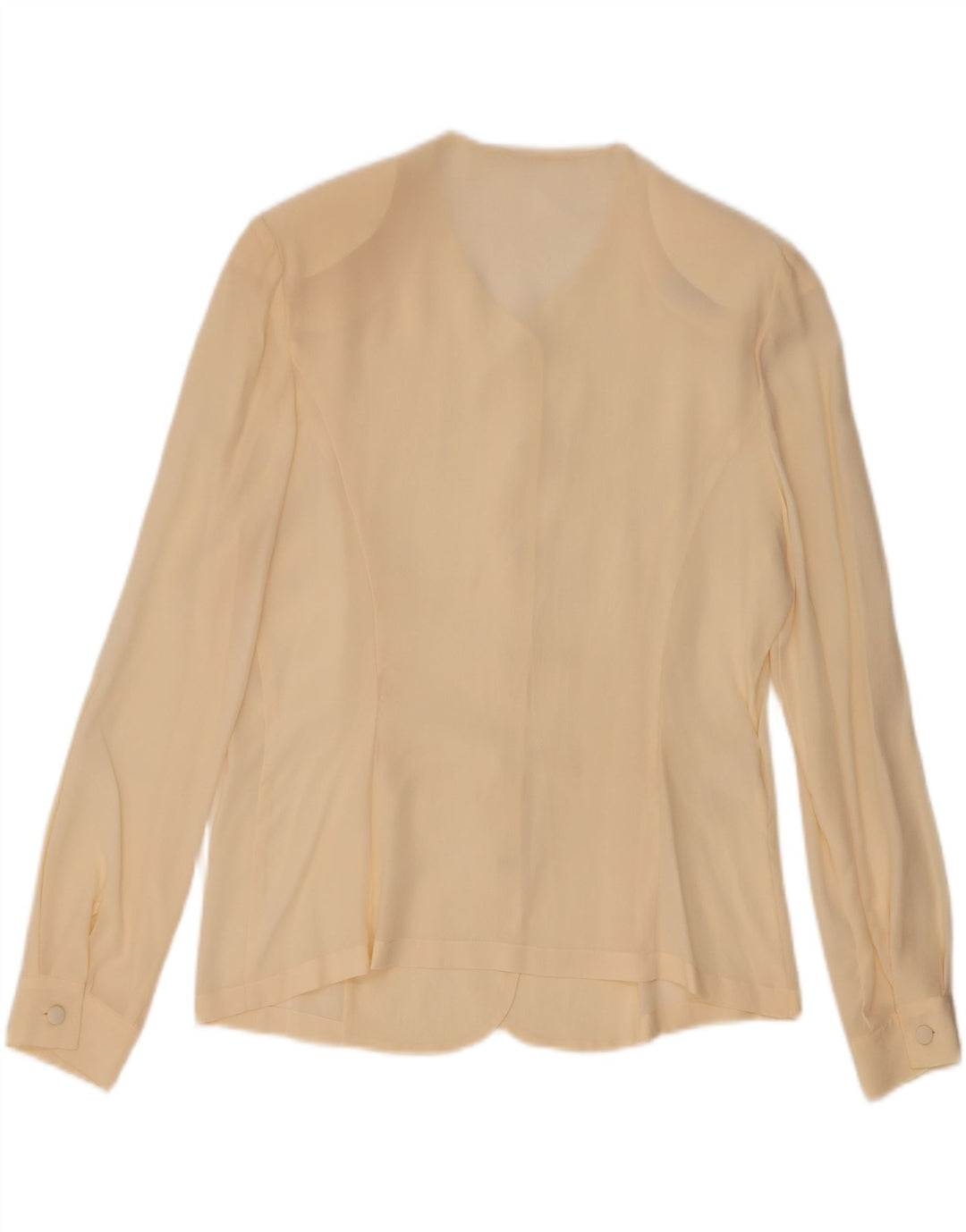 Blusa feminina VINTAGE IT 48 XL seda branca