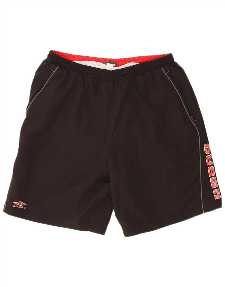 Umbro Mens Graphic Sport Shorts XL Preto Poliéster