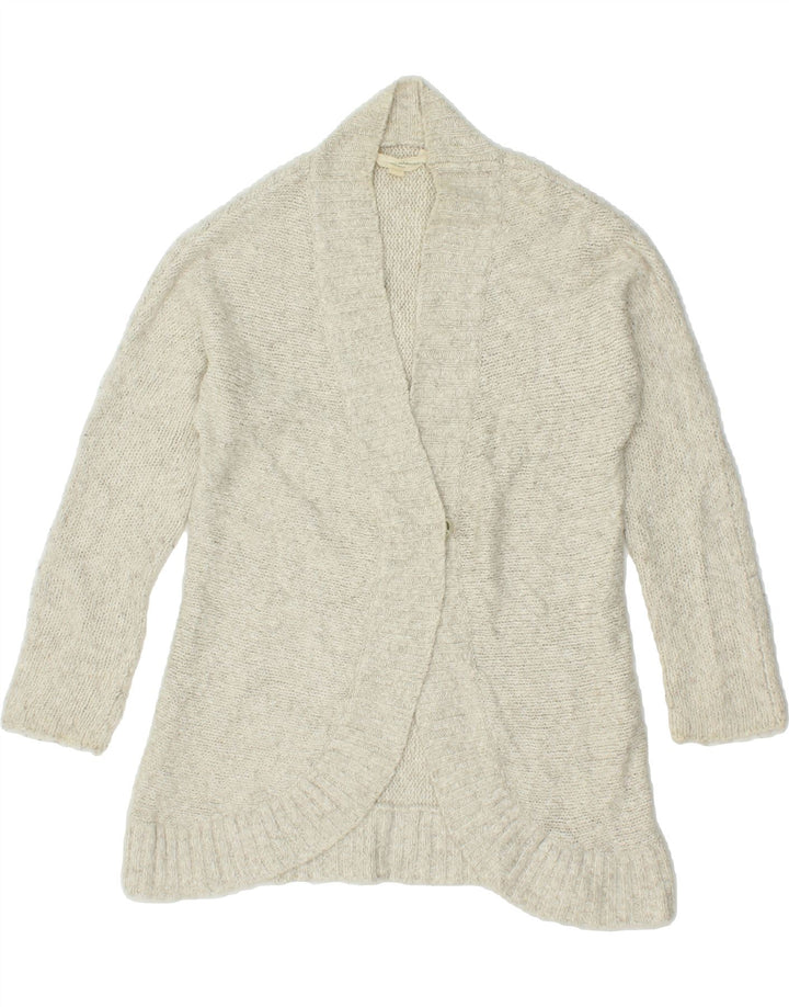 EDDIE BAUER Womens Cardigan Sweater UK 6 XS Grey Cotton Vintage Eddie Bauer and Second-Hand Eddie Bauer from Messina Hembry 