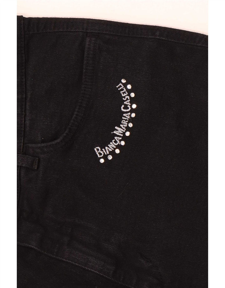 Bianca Maria Caselli Calça jeans reta feminina W28 L31 preta