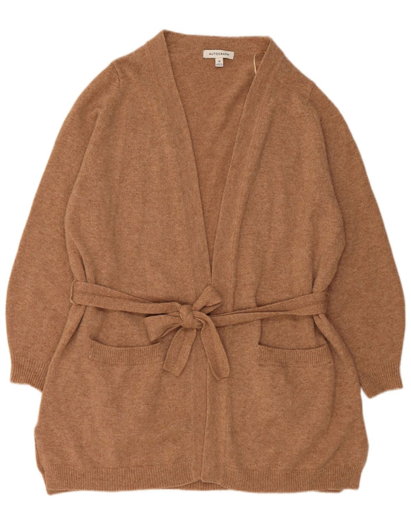 Suéter masculino Marks & Spencer Longline Cardigan Reino Unido 18 XL lã marrom