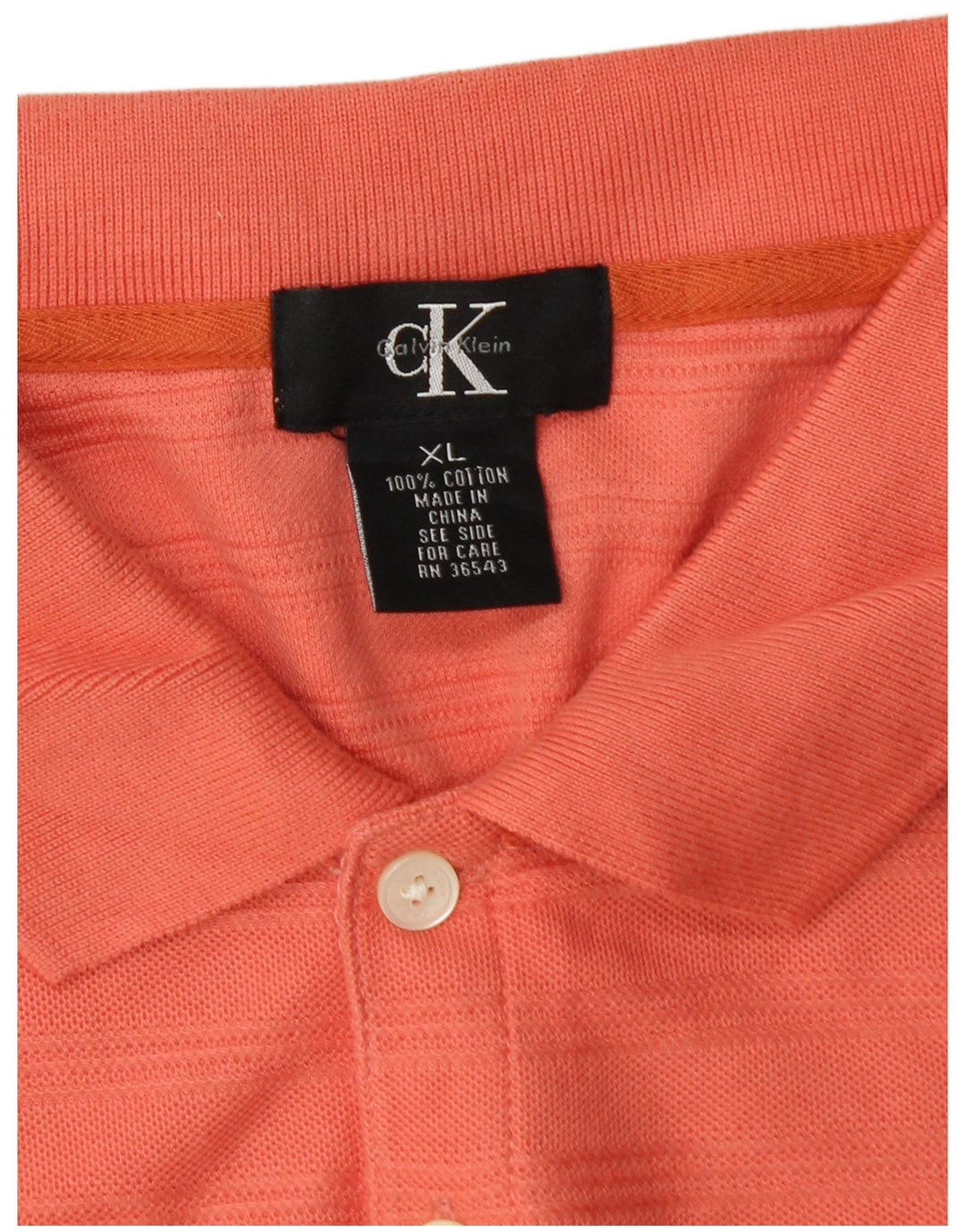 Camisa polo masculina CALVIN KLEIN XL algodão listrado vermelho