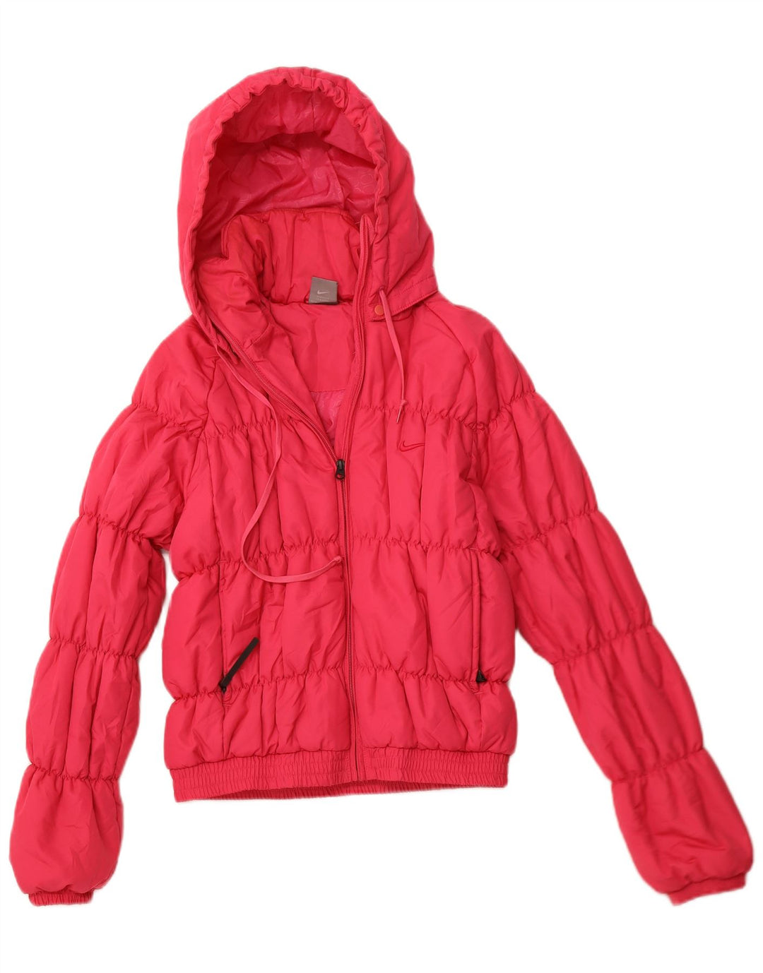 Jaqueta acolchoada com capuz gráfico feminino NIKE Reino Unido 10/12 poliéster rosa médio