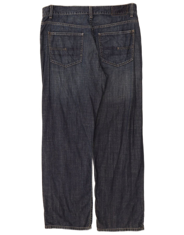 Calça jeans reta masculina Calvin Klein W34 L30 azul marinho algodão