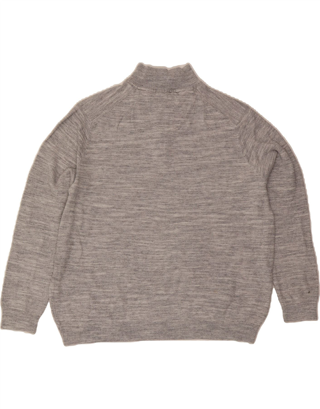 TOMMY BAHAMA Mens Zip Neck Jumper Sweater XL Grey Flecked Cotton Vintage Tommy Bahama and Second-Hand Tommy Bahama from Messina Hembry 