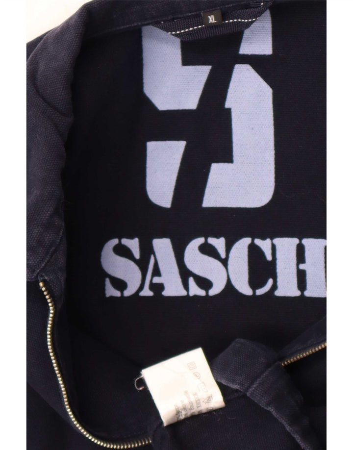 Jaqueta bomber masculina Sasch UK 42 XL algodão azul marinho