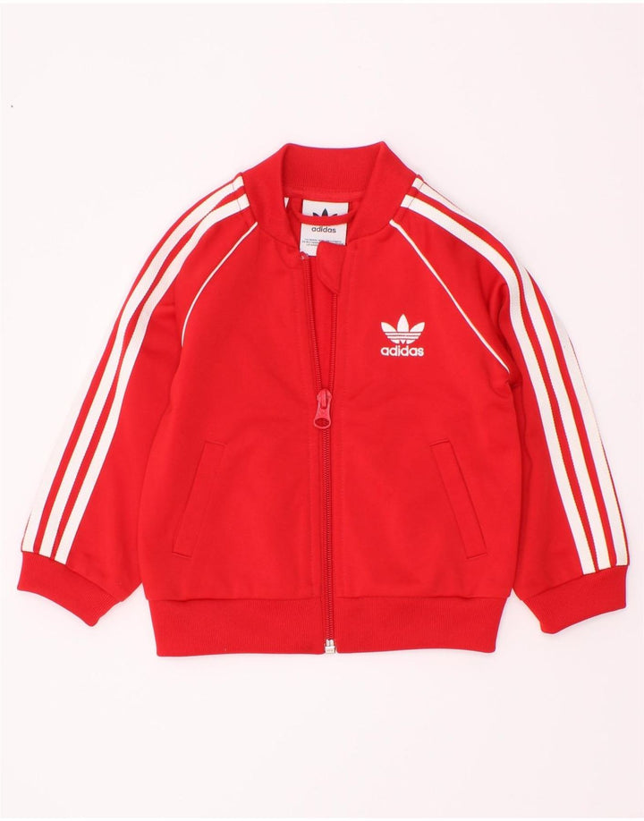 Casaco de treino Adidas Baby Boys 6-9 meses poliéster vermelho