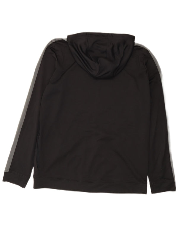 Suéter masculino com capuz e zíper Under Armour médio preto colorblock poliéster