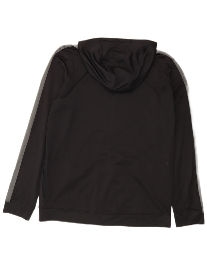 Suéter masculino com capuz e zíper Under Armour médio preto colorblock poliéster
