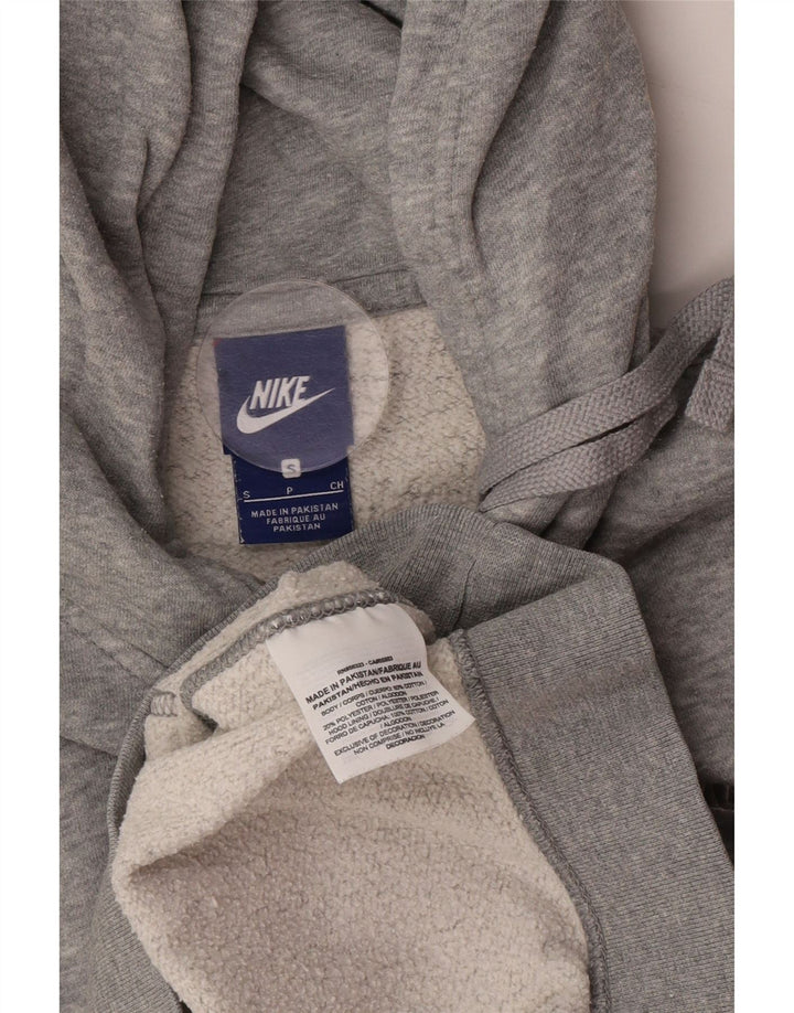 NIKE Mens Hoodie Jumper Pequeno Algodão Flecked Cinza