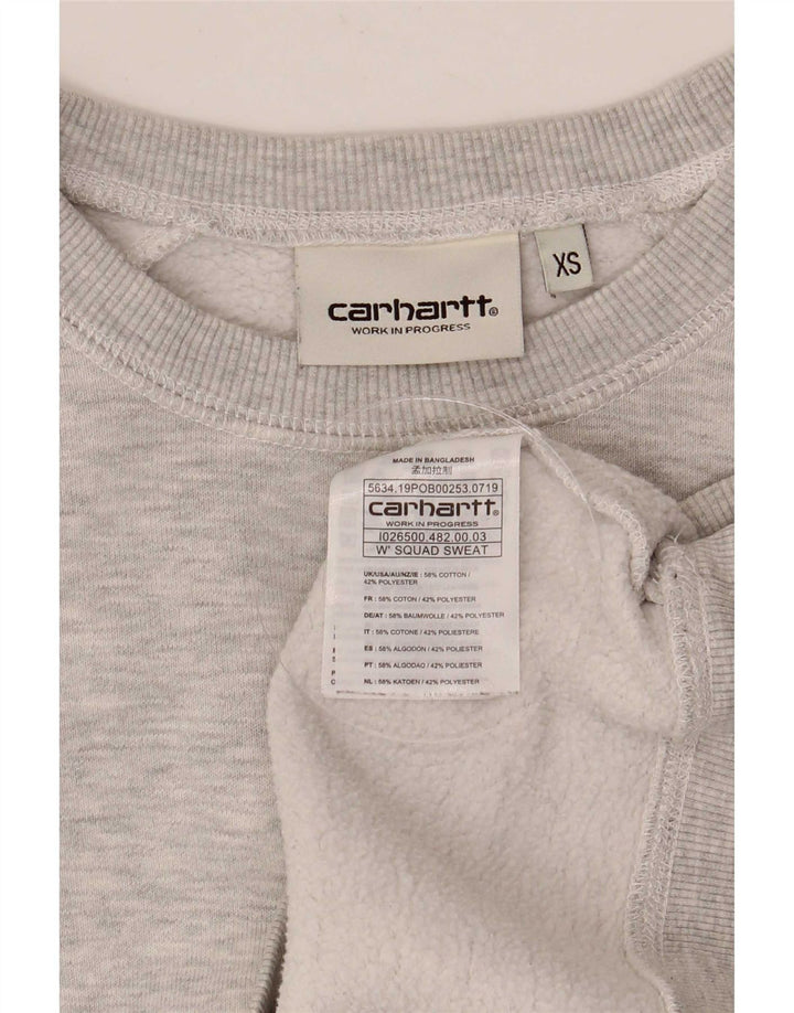Carhartt moletom feminino oversized jumper UK 6 XS algodão cinza