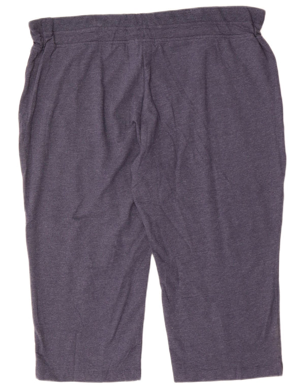 Calça de treino capri feminina EDDIE BAUER Reino Unido 20 2XL algodão azul marinho