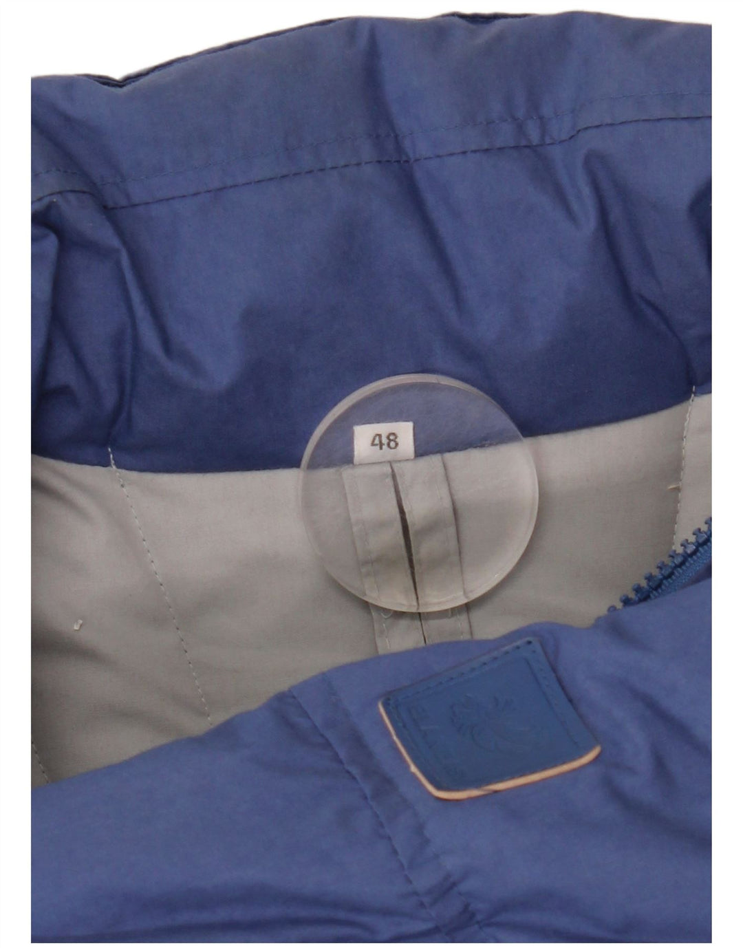 Jaqueta acolchoada masculina VINTAGE IT 48 poliéster azul médio