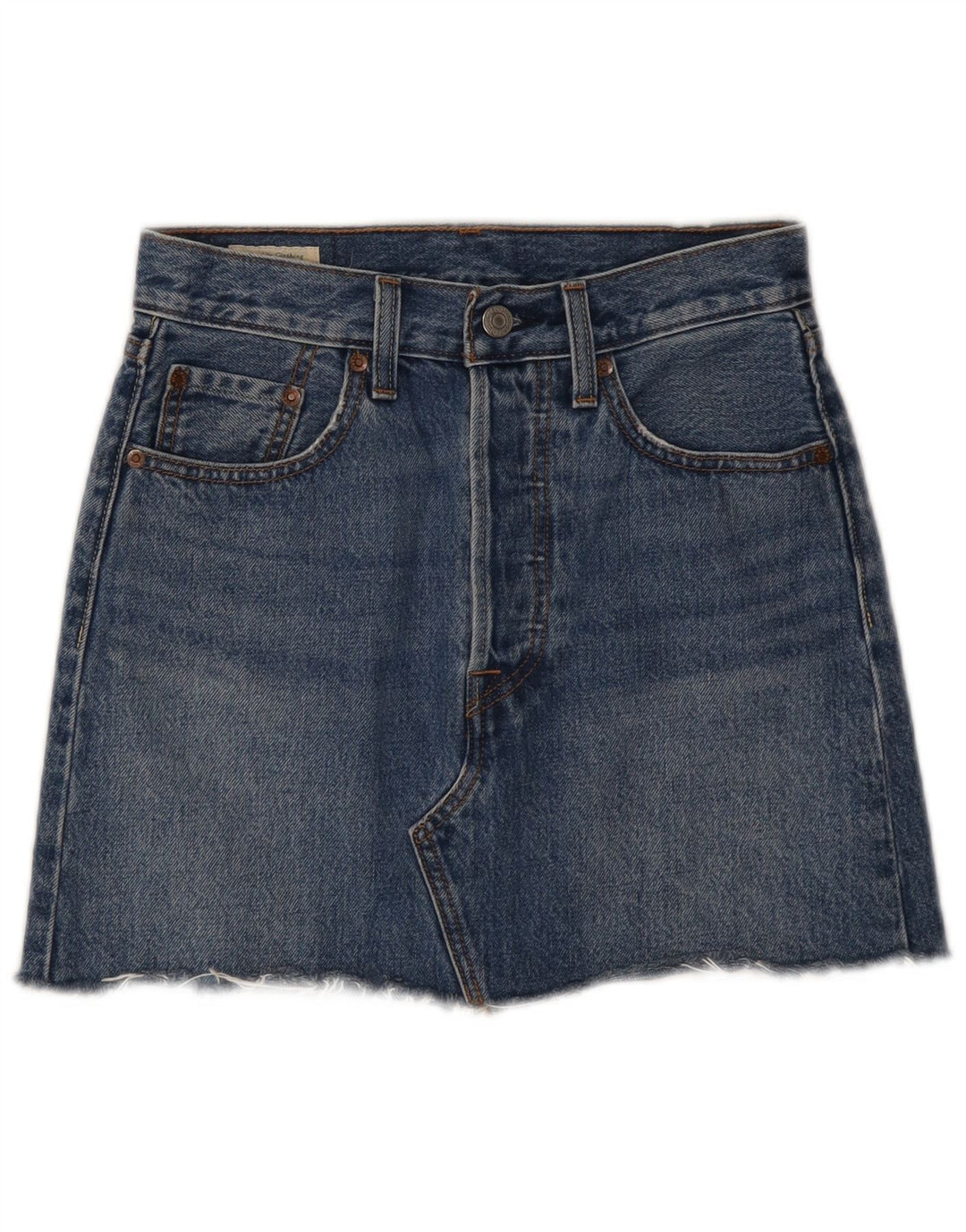 Saia jeans feminina Levi's W24 XS azul algodão