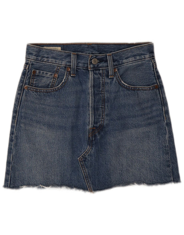 Saia jeans feminina Levi's W24 XS azul algodão