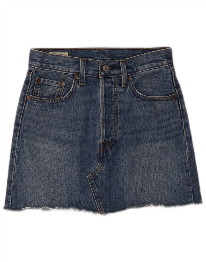 Saia jeans feminina Levi's W24 XS azul algodão