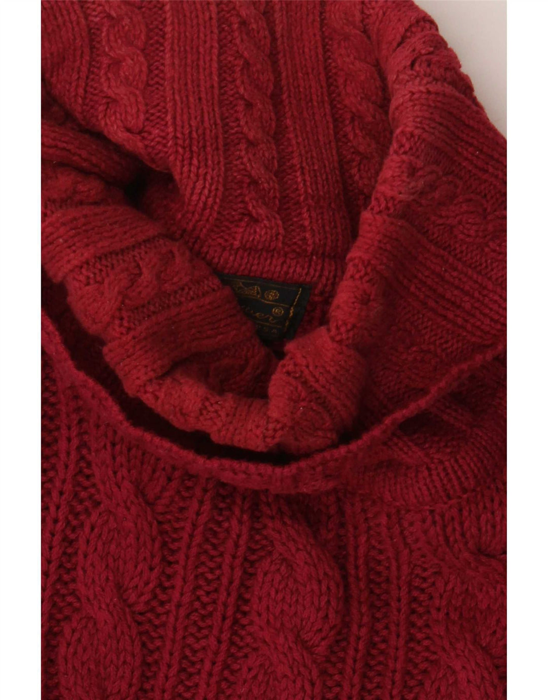 Suéter masculino Eddie Bauer com gola redonda, algodão vermelho grande