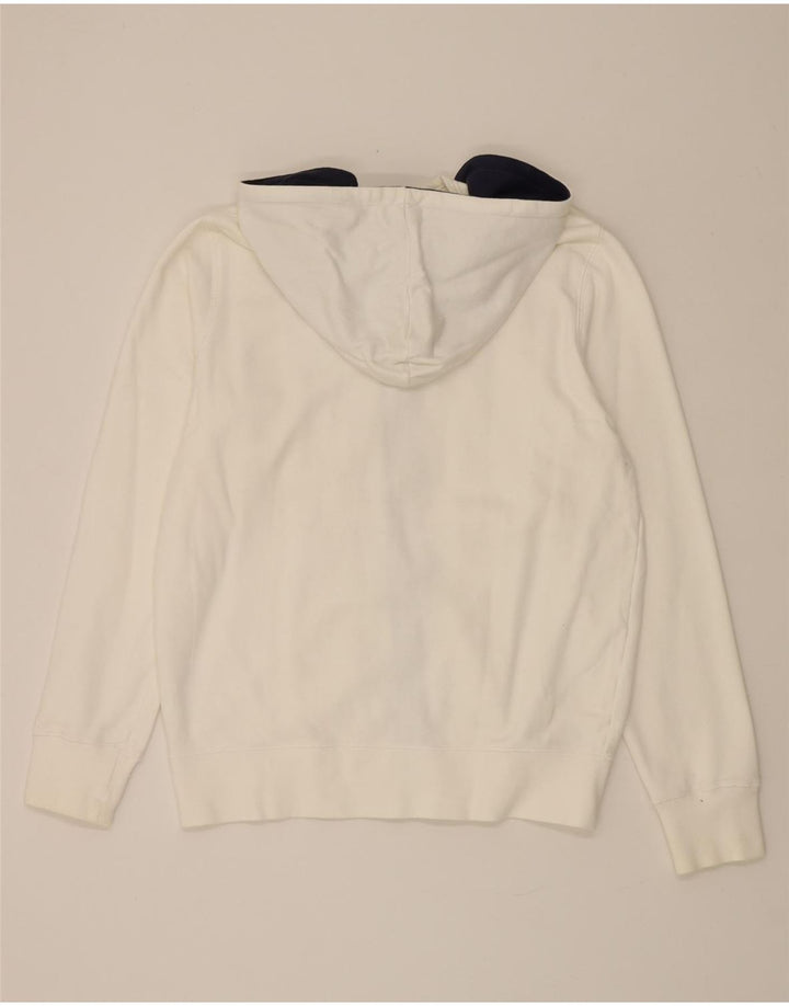 RIFLE Womens Graphic Zip Hoodie Sweater UK 18 XL White Cotton Vintage Rifle and Second-Hand Rifle from Messina Hembry 