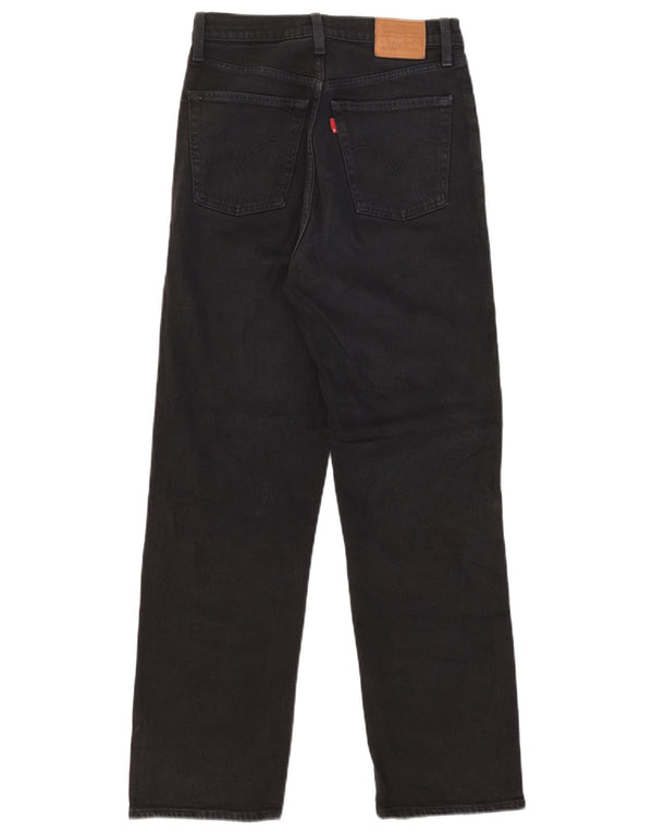 Jeans feminino Levi's Ribcage Straight W27 L29 algodão preto