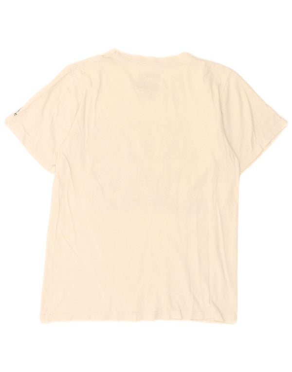 Adidas Mens Graphic T-Shirt Top Pequeno Algodão Branco
