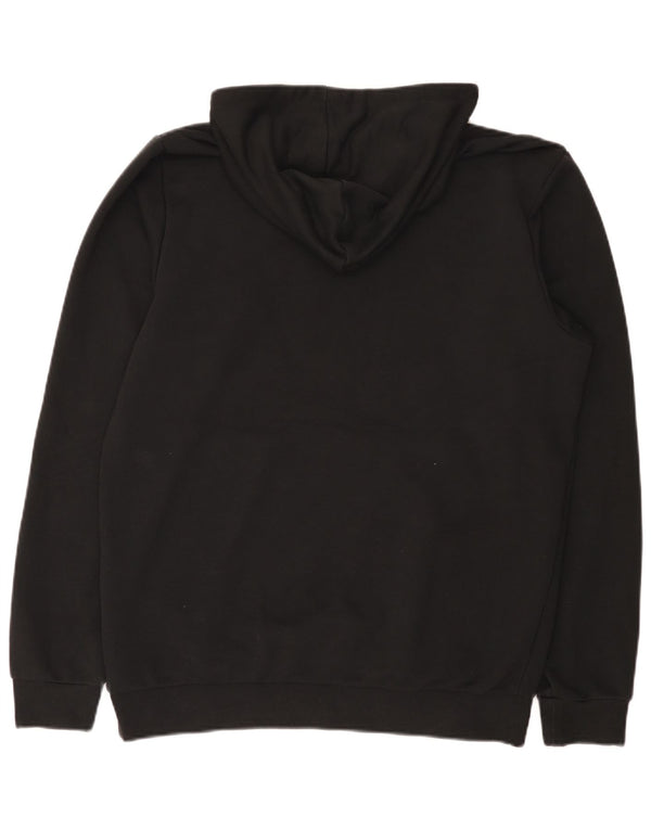Adidas Mens Graphic Hoodie Jumper UK 44/46 Grande Algodão Preto