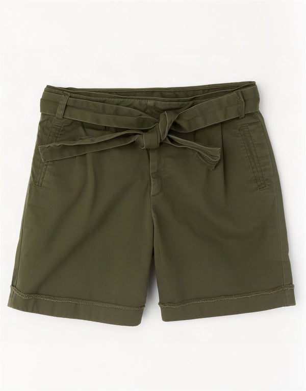 Shorts Chino feminino Oasis UK 10 pequeno W28 algodão cáqui