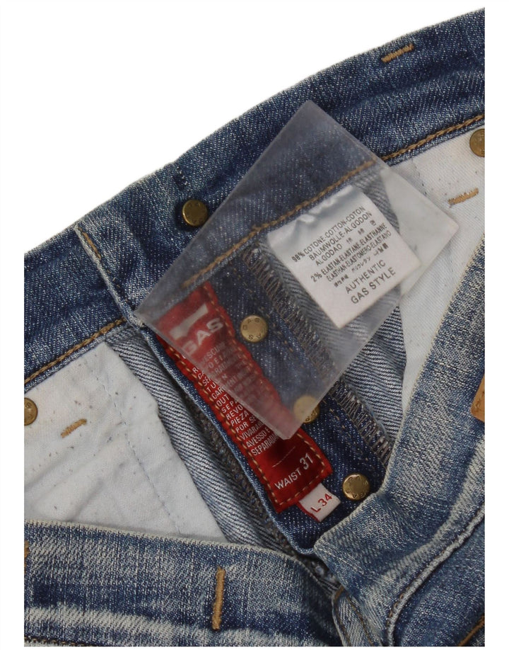 Gas Womens Slim Jeans W31 L34 Azul Algodão