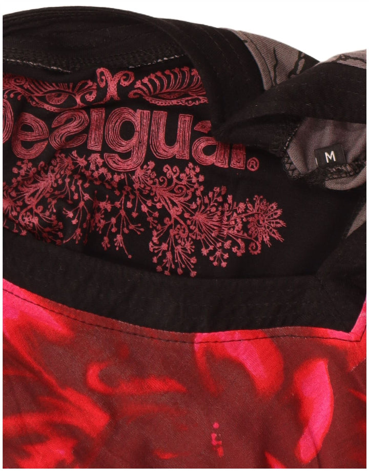 Top gráfico feminino Desigual manga comprida UK 12 médio floral multicolorido