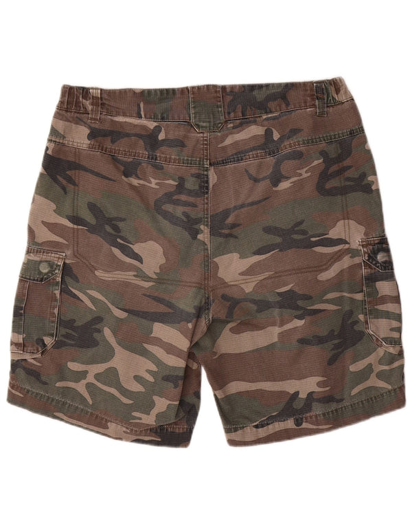 SOLOGNAC Shorts cargo masculino grande W36 cáqui camuflado algodão