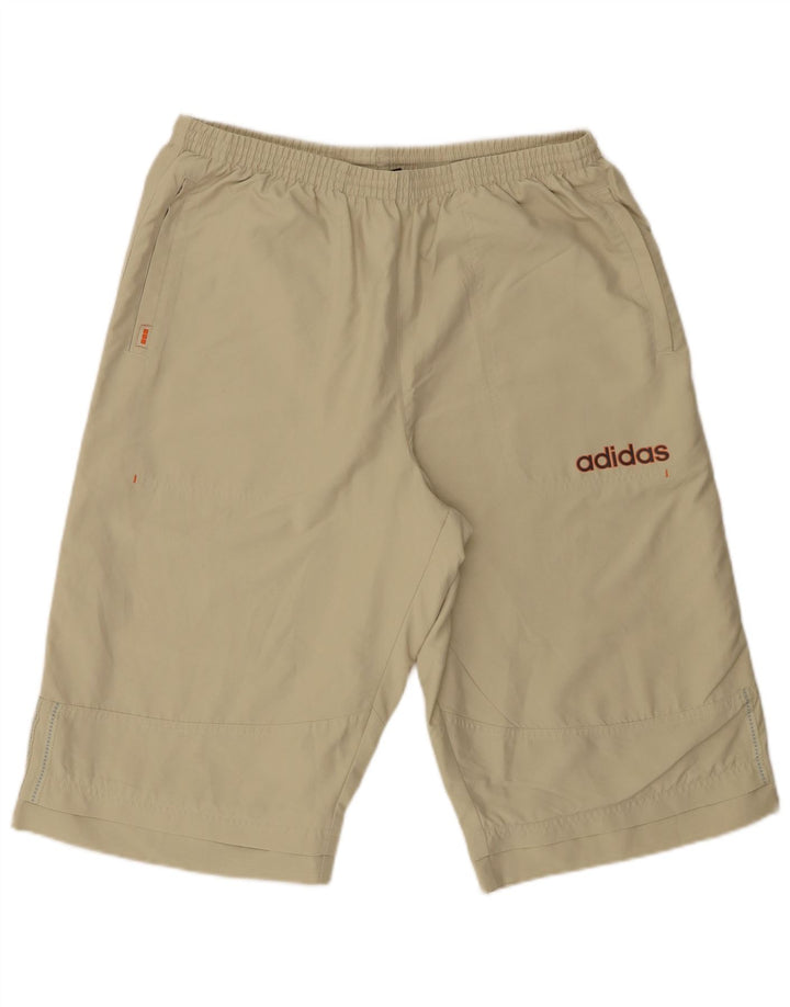Shorts esportivos masculinos Adidas grande poliéster verde