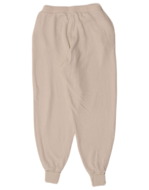 Calça esportiva feminina Zara com ajuste solto e jogging UK 8 pequena off white