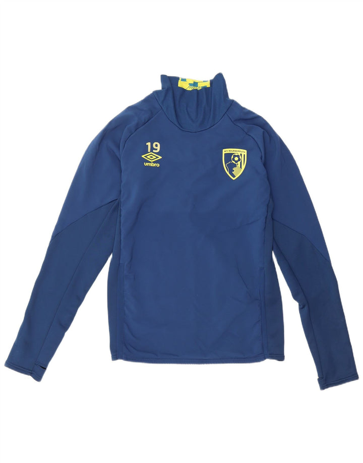 Top gráfico masculino Umbro manga comprida pequeno azul marinho