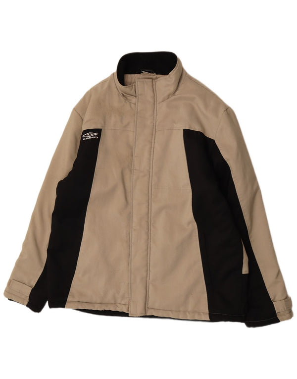 Jaqueta corta-vento feminina Umbro UK 44 2XL Bege Colourblock Nylon