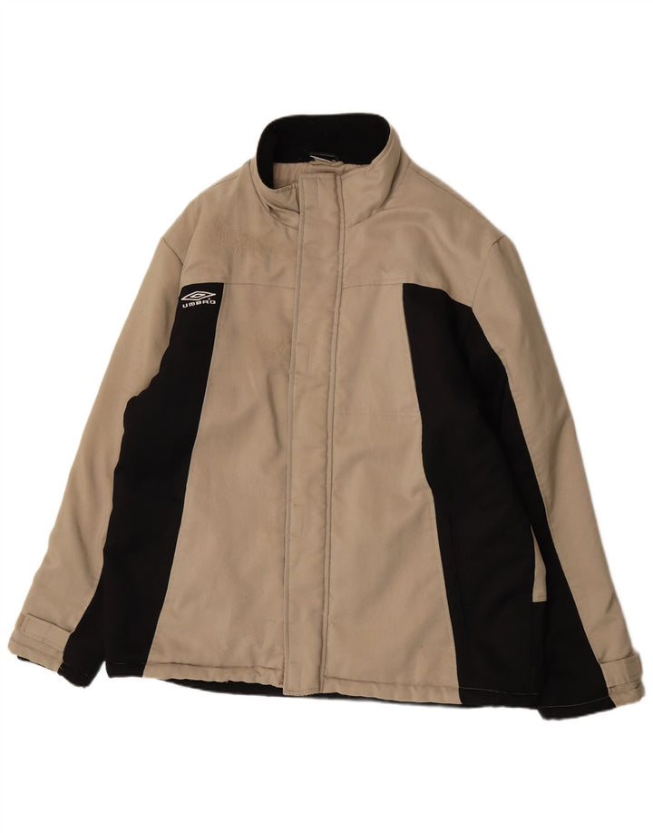 Jaqueta corta-vento feminina Umbro UK 44 2XL Bege Colourblock Nylon