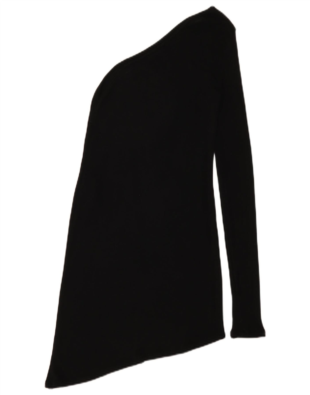 Top feminino assimétrico de um ombro Zara Reino Unido 12 viscose preta média