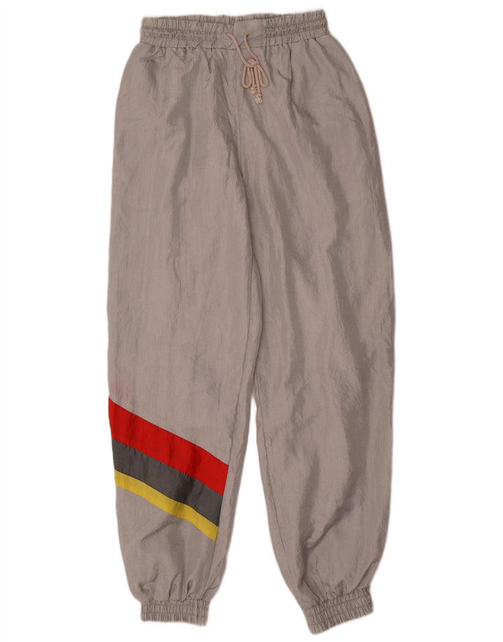 Calça de treino masculina vintage joggers cinza médio colorblock poliamida