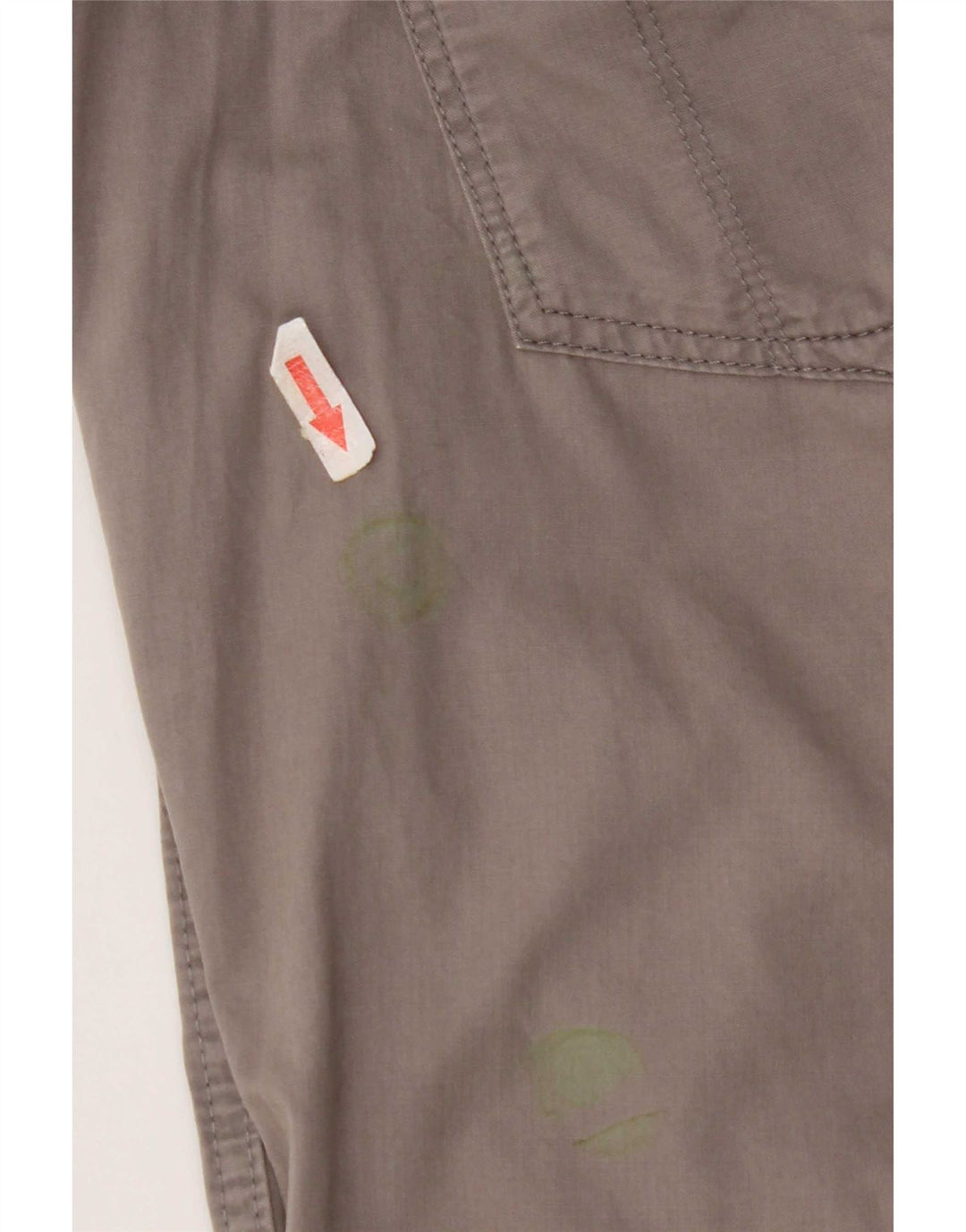 Shorts Chino Feminino Eddie Bauer US 12 Grande W34 Algodão Cinza