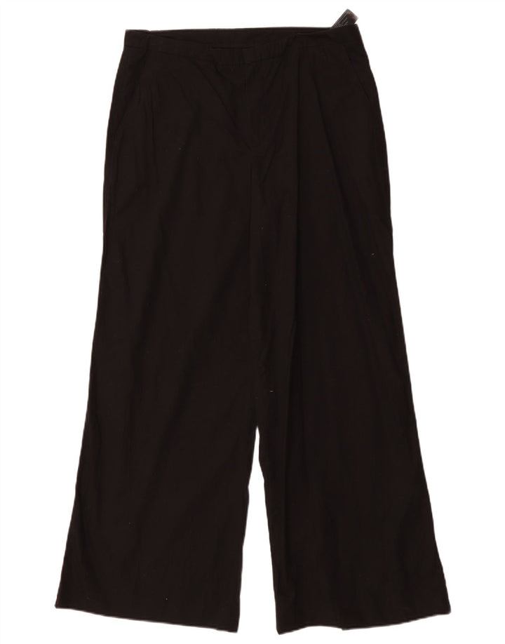 Calça Chino feminina MASSIMO DUTTI com perna larga EU 40 Médio W30 L29 Preto