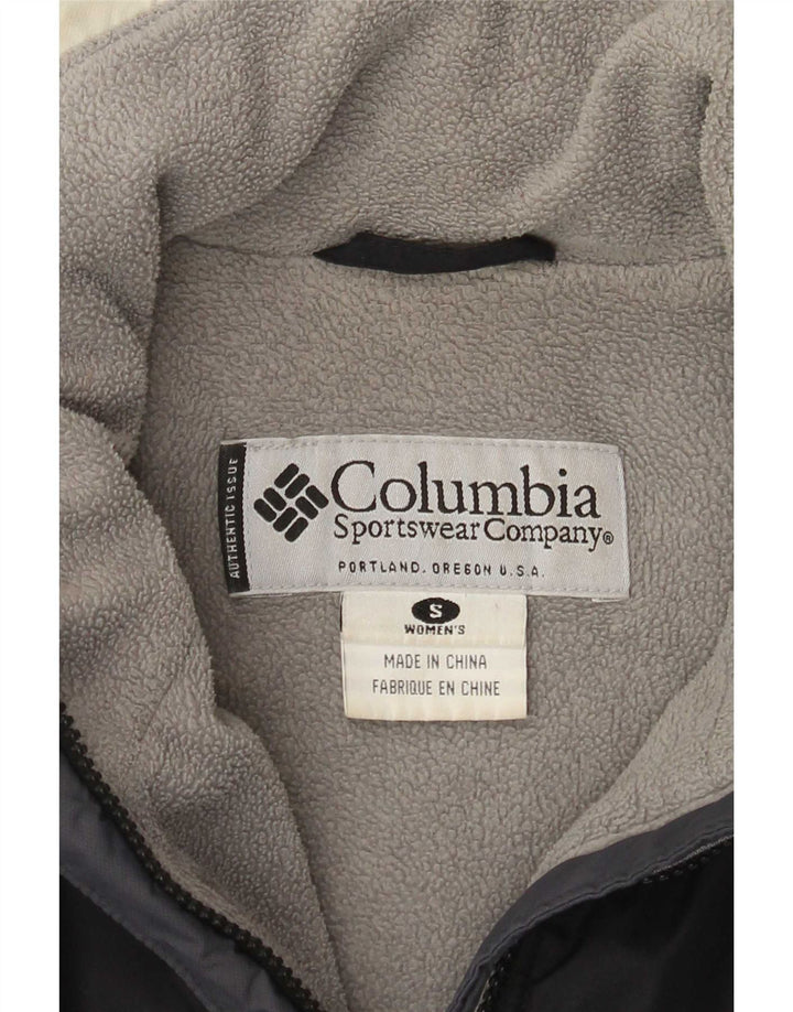 Jaqueta de esqui feminina Columbia UK 10 pequeno bloco colorido azul marinho