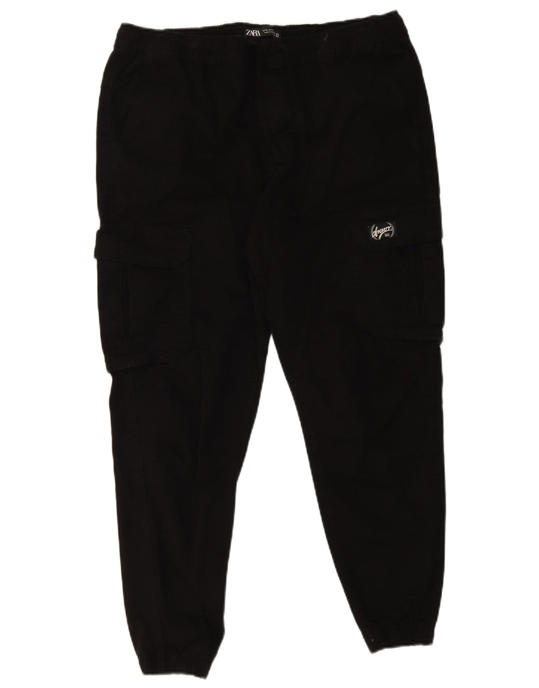 Zara Mens Joggers Cargo Calças XL W34 L26 Preto