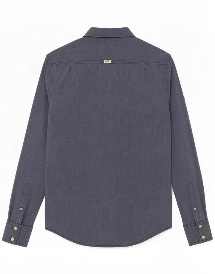 Camisa masculina Superdry Algodão Azul Médio