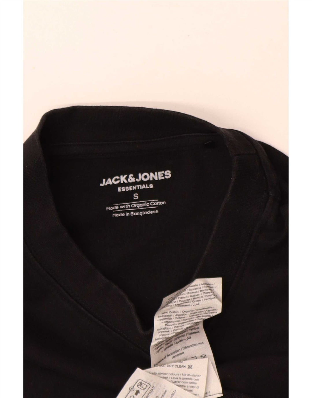 Jack & Jones Mens Loose Fit Camiseta Top Pequeno Preto