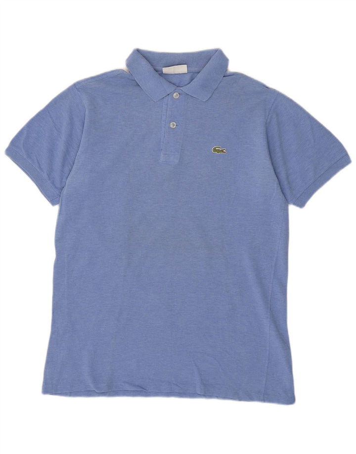 Camisa polo masculina Lacoste tamanho 4 algodão azul médio